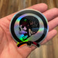 Black Belt Skull Holo Sticker