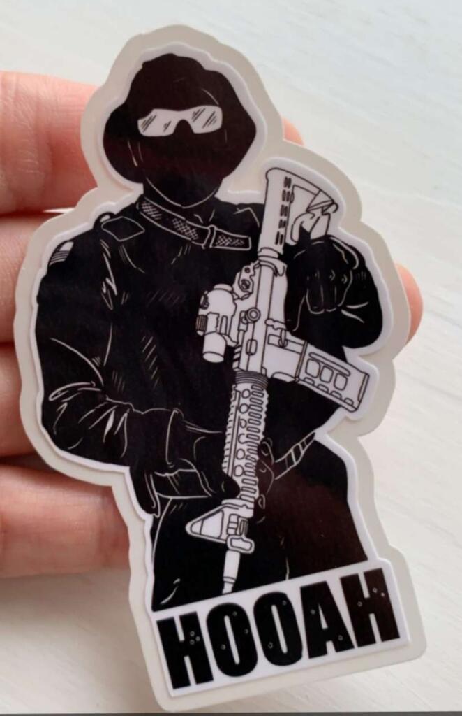 Hooah sticker